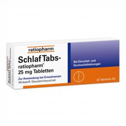 SchlafTabs-ratiopharm 25mg Tabletten 20 St Tabletten