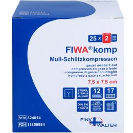 SCHLITZKOMPRESSEN 7,5x7,5 cm steril 12fach 50 St.