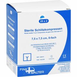 Ein aktuelles Angebot für SCHLITZKOMPRESSEN 7,5x7,5 cm steril 8fach 25 X 2 St Kompressen Verbandsmaterial - jetzt kaufen, Marke Fink & Walter GmbH.