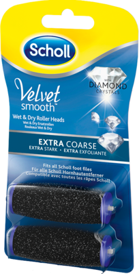 SCHOLL Velvet smooth Expr.Pedi Ersatzro.ex.stark 2 St