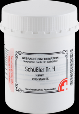 SCHSSLER Nr.4 Kalium chloratum D 6 Tabletten 1000 St