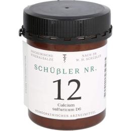 SCHÜSSLER NR.12 Calcium sulfuricum D 6 Tabletten 1000 St.