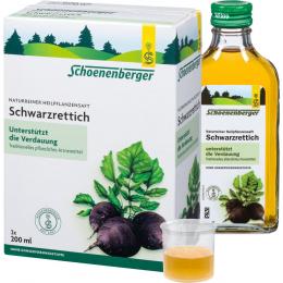 SCHWARZRETTICH Schoenenberger Heilpflanzensäfte 3 X 200 ml Saft