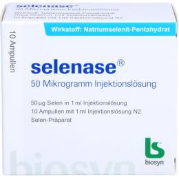 SELENASE 50 Mikrogramm Injektionslösung 10 ml