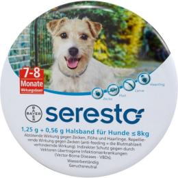 SERESTO 1,25g + 0,56g Halsband für Hunde bis 8kg 1 St.