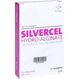 SILVERCEL Hydroalginat Verband 5x5 cm 10 St.