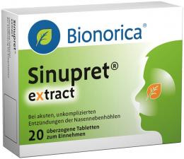 Ein aktuelles Angebot für SINUPRET extract überzogene Tabletten 20 St Überzogene Tabletten Schnupfen - jetzt kaufen, Marke Bionorica SE.