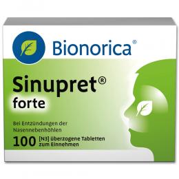 Ein aktuelles Angebot für Sinupret® forte überzogene Tabletten 100 St Überzogene Tabletten Nasennebenhöhlenentzündung - jetzt kaufen, Marke Bionorica SE.