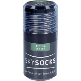 SKYSOCKS Cotton 280den AD 38/39 black 2 St.