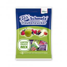 SOLDAN Tex Schmelz Traubenzucker Gartenfrucht-Mix 75 g Kautabletten