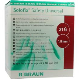 Ein aktuelles Angebot für SOLOFIX Safety Univers.Lanzet.21 G 1,8 mm Stichl. 200 St Lanzetten Diabetikerbedarf - jetzt kaufen, Marke B. Braun Melsungen AG.