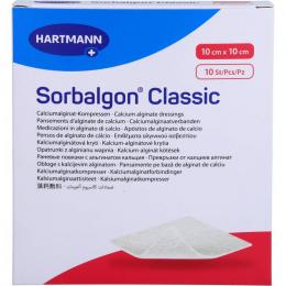 SORBALGON Classic 10x10 cm Calciumalginat-Kompr. 10 St.