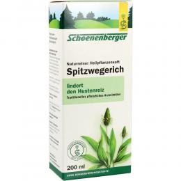 SPITZWEGERICHSAFT Schoenenberger 200 ml Saft