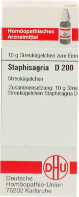 STAPHISAGRIA D 200 Globuli 10 g