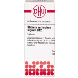 STIBIUM SULFURATUM NIGRUM D 12 Tabletten 80 St.