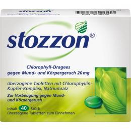 STOZZON Chlorophyll überzogene Tabletten 40 St.