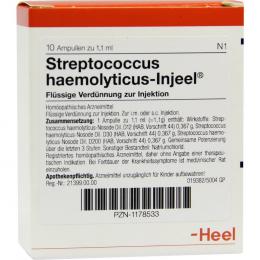 Ein aktuelles Angebot für STREPTOCOCCUS HAEMOLYTICUS Injeel Ampullen 10 St Ampullen Homöopathische Komplexmittel - jetzt kaufen, Marke Biologische Heilmittel Heel GmbH.