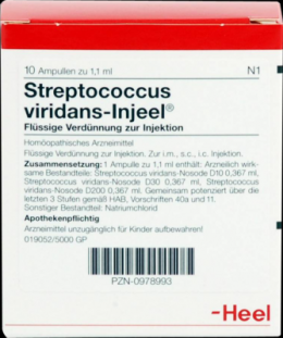 STREPTOCOCCUS VIRIDANS Injeel Ampullen 10 St