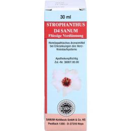 STROPHANTHUS D 4 Sanum flüssige Verdünnung Tropfen 30 ml