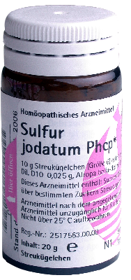 SULFUR JODATUM PHCP Globuli 20 g