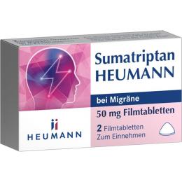 SUMATRIPTAN HEUMANN bei Migräne 50 mg Filmtabl. 2 St.