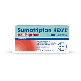 SUMATRIPTAN HEXAL bei Migräne 50 mg Tabletten 2 St.