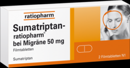 SUMATRIPTAN-ratiopharm bei Migrne 50 mg Filmtabl. 2 St