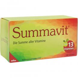 Ein aktuelles Angebot für SUMMAVIT Tabletten 100 St Tabletten Multivitamine & Mineralstoffe - jetzt kaufen, Marke MIBE GmbH Arzneimittel.