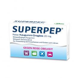 SUPERPEP Reise Kaugummi Dragees 20 mg 10 St Kaudragees