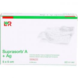 SUPRASORB A+Ag Antimik.Cal.Alginat Kompr.5x5 cm 8 St.