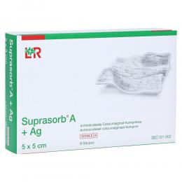 Suprasorb A+AG Antimikro Cal. Kompr.5x5cm 8 St Kompressen