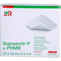 SUPRASORB P+PHMB Schaumverband 7,5x7,5 cm 10 St.