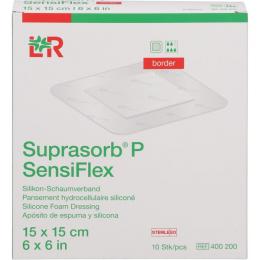 SUPRASORB P SensiFlex border 15x15cm 10 St.