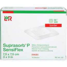 SUPRASORB P SensiFlex border 7,5x7,5cm 10 St.