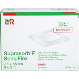 SUPRASORB P SensiFlex border lite 7,5x7,5cm 10 St.