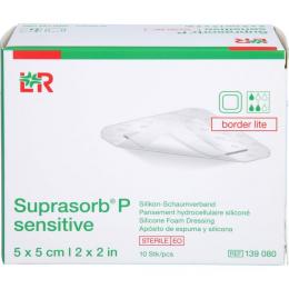 SUPRASORB P sensitive PU-Schaumv.bor.lite 5x5cm 10 St.