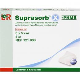 SUPRASORB X+PHMB HydroBalance Wundverb.5x5 cm 4 St.