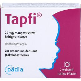 TAPFI 25 mg/25 mg wirkstoffhaltiges Pflaster 2 St.