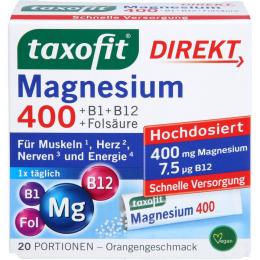 TAXOFIT Magnesium 400+B1+B6+B12+Folsäure 800 Gran. 20 St. (40 g)