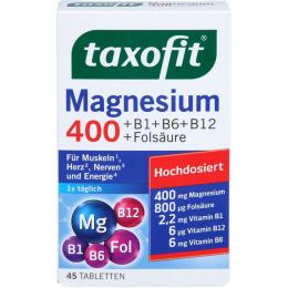 TAXOFIT Magnesium 400+B1+B6+B12+Folsäure Tabletten 45 St. (63,8 g)