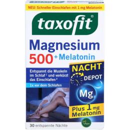 TAXOFIT Magnesium 500 Nacht+Melatonin Tabletten 30 St. (47,9 g)