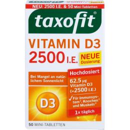 TAXOFIT Vitamin D3 2500 I.E. Tabletten 50 St. (7,7 g)