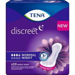 TENA DISCREET Inkontinenz Einlagen normal night 20 St.