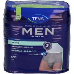 TENA MEN Act.Fit Inkontinenz Pants norm.S/M grau 12 St.