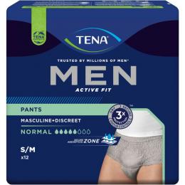 TENA MEN Act.Fit Inkontinenz Pants Norm.S/M grau 48 St.