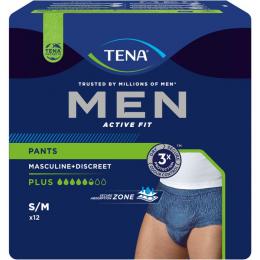 TENA MEN Act.Fit Inkontinenz Pants plus S/M blau 12 St.