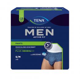TENA MEN Act.Fit Inkontinenz Pants plus S/M blau 12 St ohne
