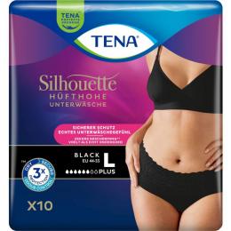TENA SILHOUETTE Plus L black Inkontinenz Pants 10 St.