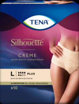 TENA SILHOUETTE plus L creme 10 St