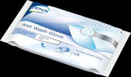 TENA WET Wash Glove parfmfrei 15x23 cm blau 8 St